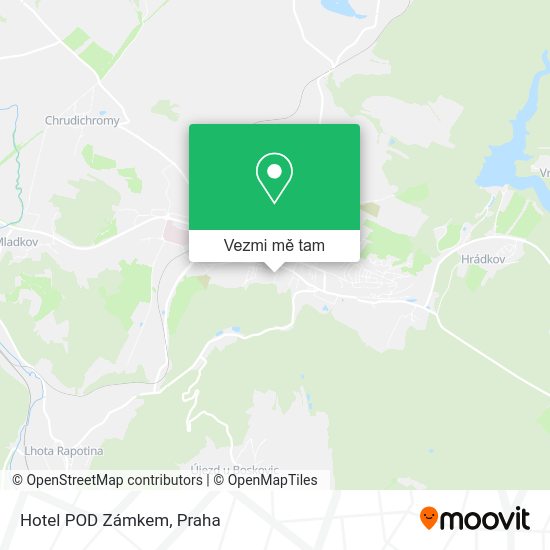 Hotel POD Zámkem mapa