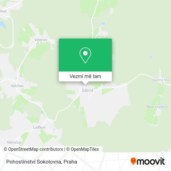 Pohostinství Sokolovna mapa