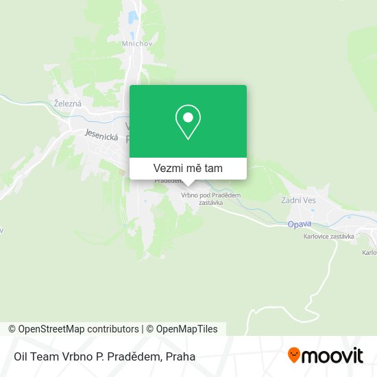 Oil Team Vrbno P. Pradědem mapa