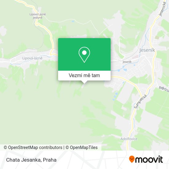 Chata Jesanka mapa