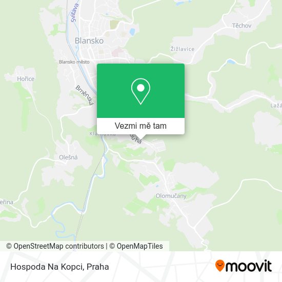 Hospoda Na Kopci mapa