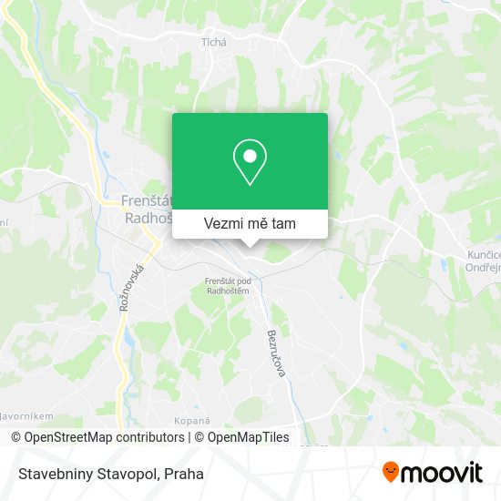 Stavebniny Stavopol mapa