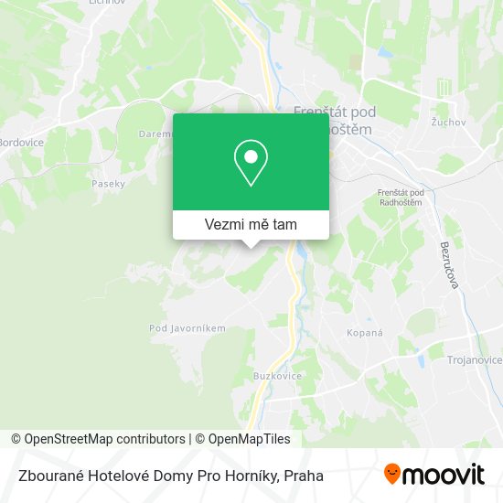 Zbourané Hotelové Domy Pro Horníky mapa