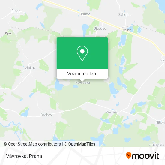 Vávrovka mapa