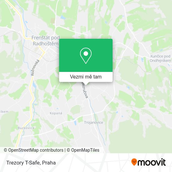 Trezory T-Safe mapa