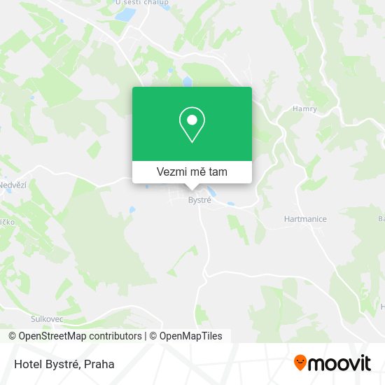 Hotel Bystré mapa