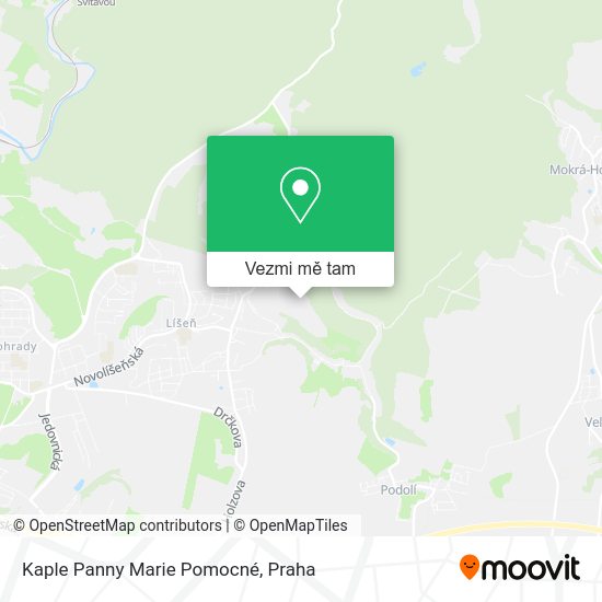 Kaple Panny Marie Pomocné mapa