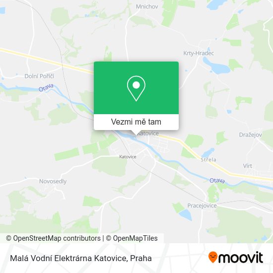 Malá Vodní Elektrárna Katovice mapa