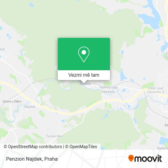 Penzion Najdek mapa