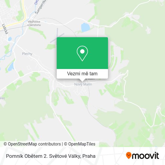 Pomník Obětem 2. Světové Války mapa