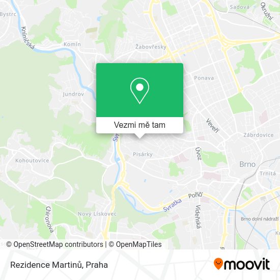 Rezidence Martinů mapa