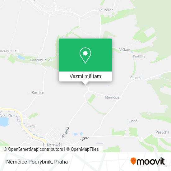 Němčice Podrybník mapa