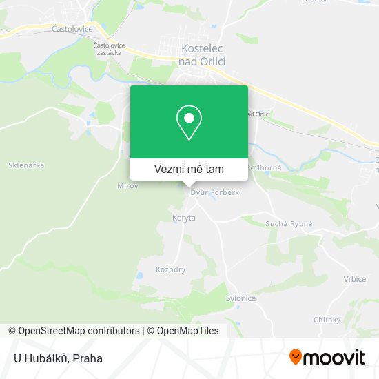 U Hubálků mapa