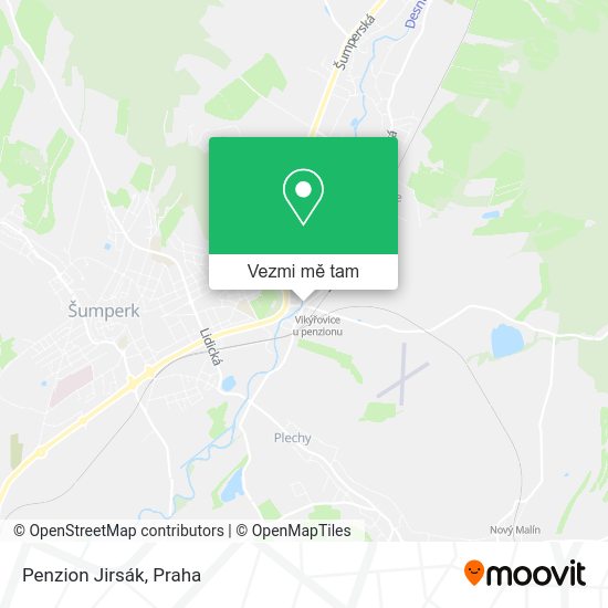 Penzion Jirsák mapa