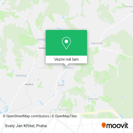 Svatý Jan Křtitel mapa