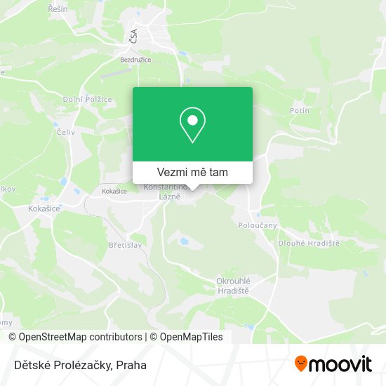 Dětské Prolézačky mapa