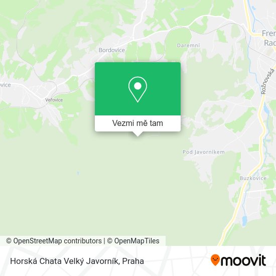 Horská Chata Velký Javorník mapa