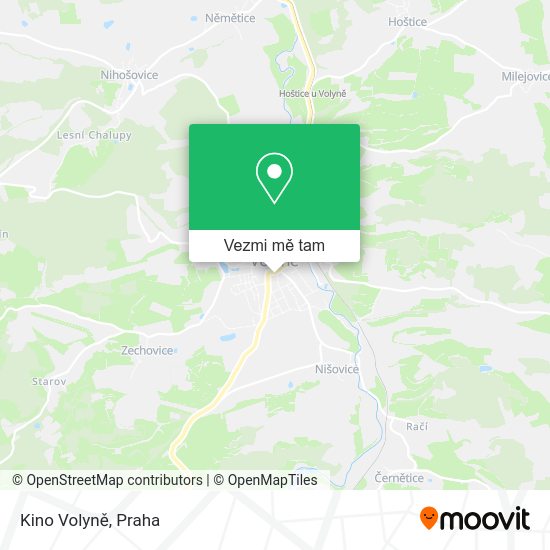 Kino Volyně mapa