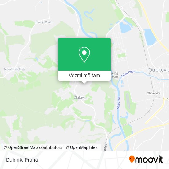 Dubník mapa
