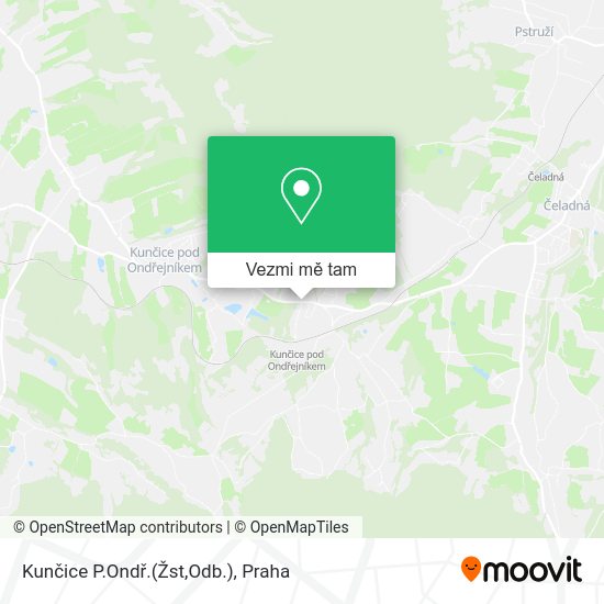 Kunčice P.Ondř.(Žst,Odb.) mapa
