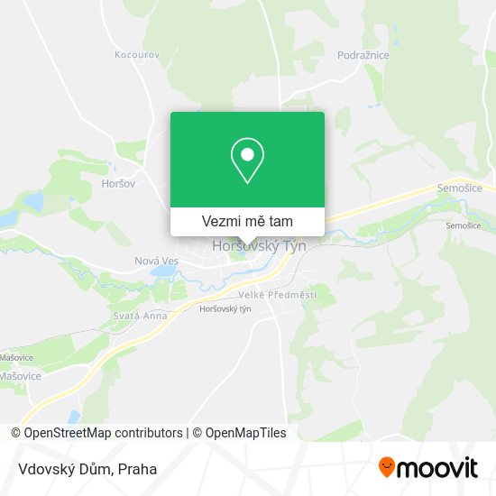 Vdovský Dům mapa