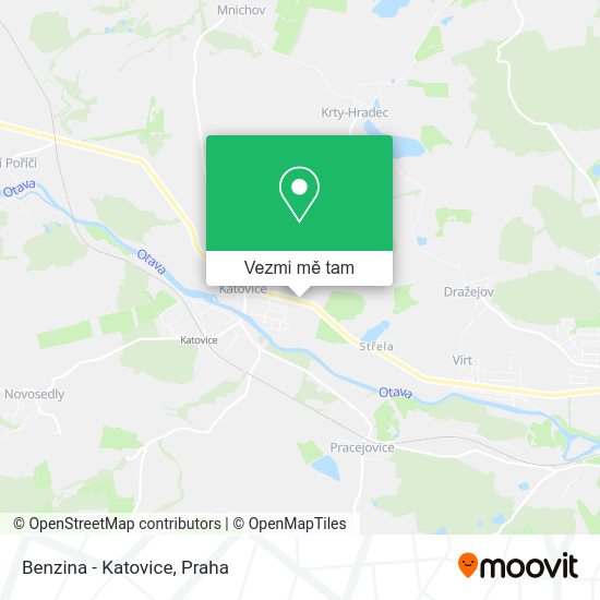 Benzina - Katovice mapa
