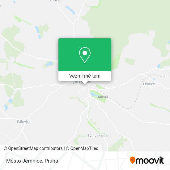 Město Jemnice mapa