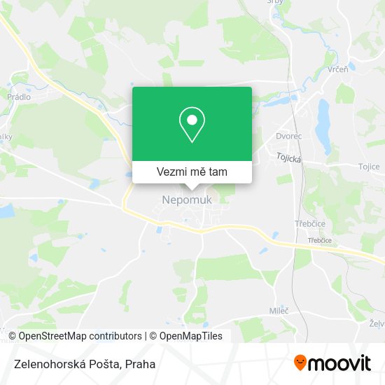 Zelenohorská Pošta mapa