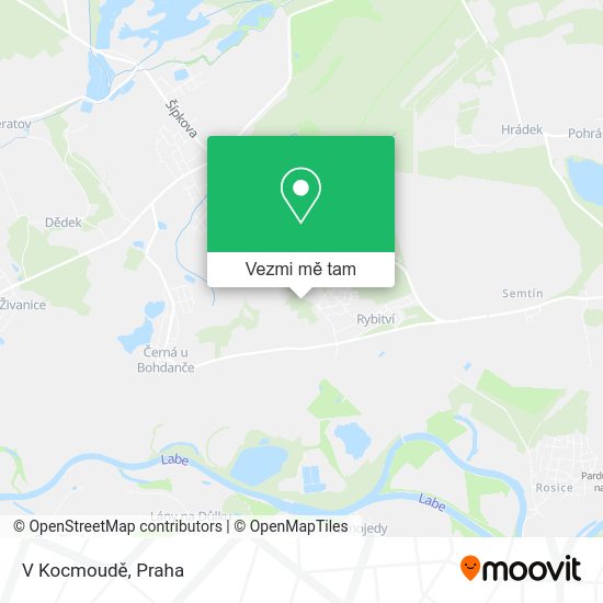 V Kocmoudě mapa