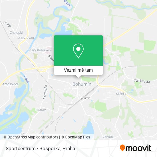 Sportcentrum - Bosporka mapa
