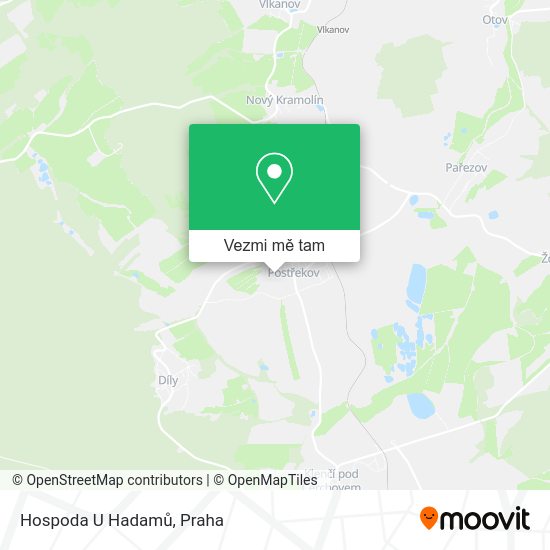 Hospoda U Hadamů mapa