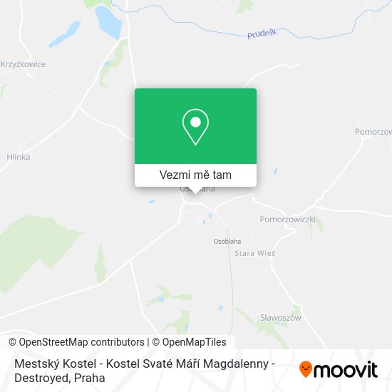 Mestský Kostel - Kostel Svaté Máří Magdalenny - Destroyed mapa