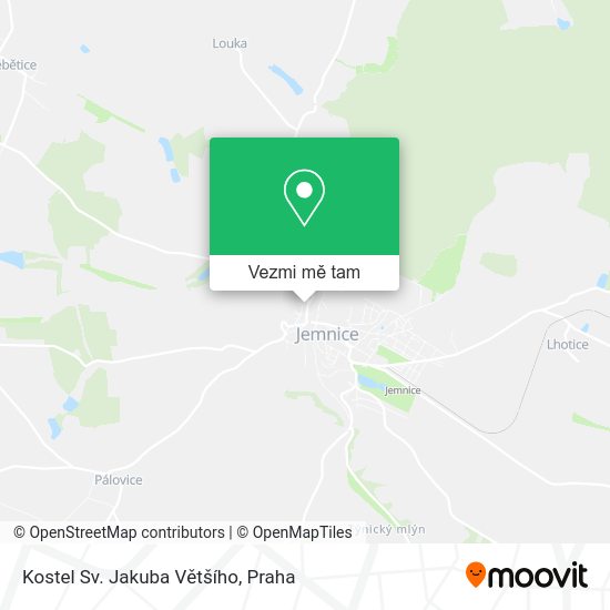 Kostel Sv. Jakuba Většího mapa