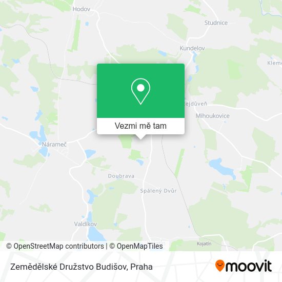 Zemědělské Družstvo Budišov mapa