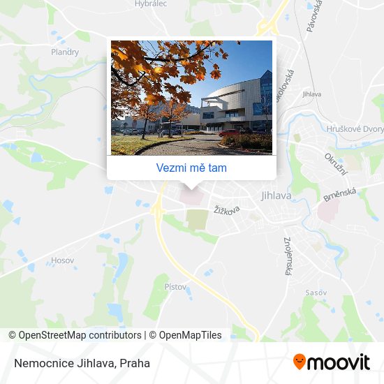 Nemocnice Jihlava mapa
