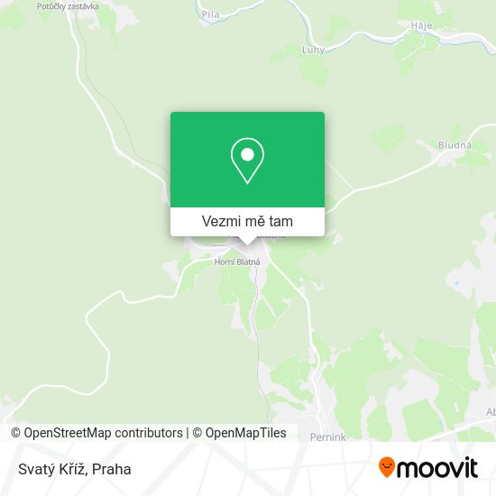 Svatý Kříž mapa