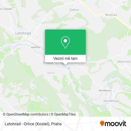 Letohrad - Orlice (Kostel) mapa