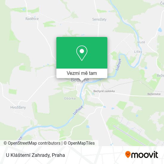 U Klášterní Zahrady mapa