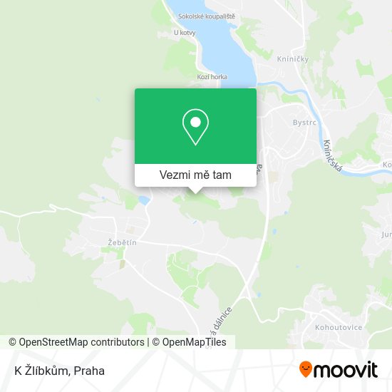 K Žlíbkům mapa