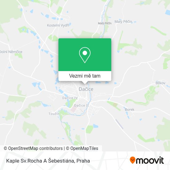 Kaple Sv.Rocha A Šebestiána mapa