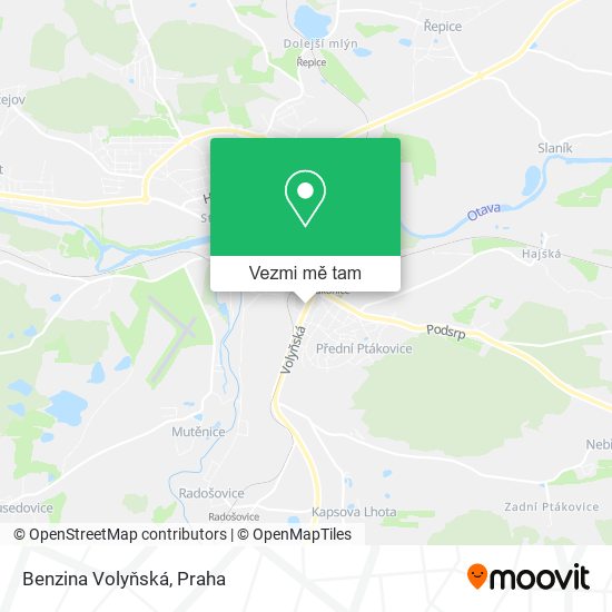 Benzina Volyňská mapa