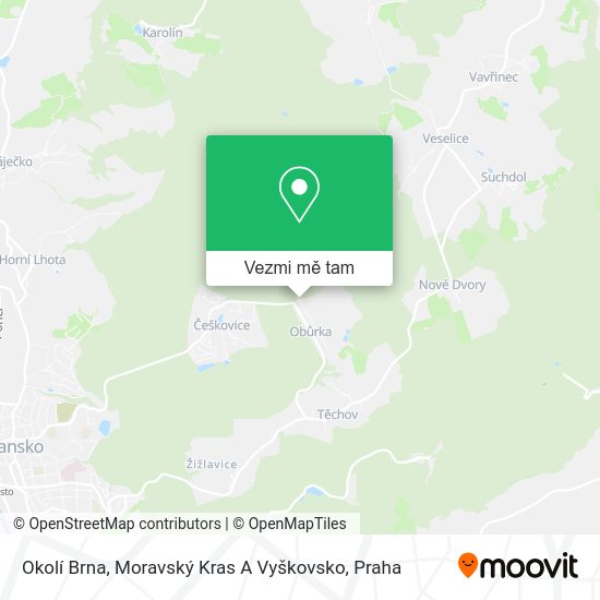Okolí Brna, Moravský Kras A Vyškovsko mapa