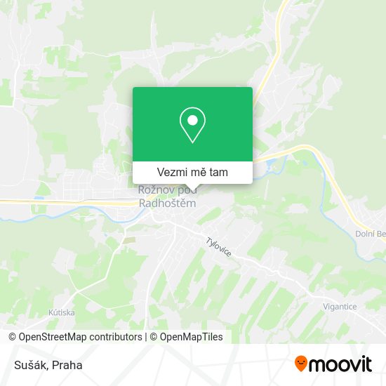 Sušák mapa