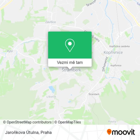 Jaroňkova Útulna mapa