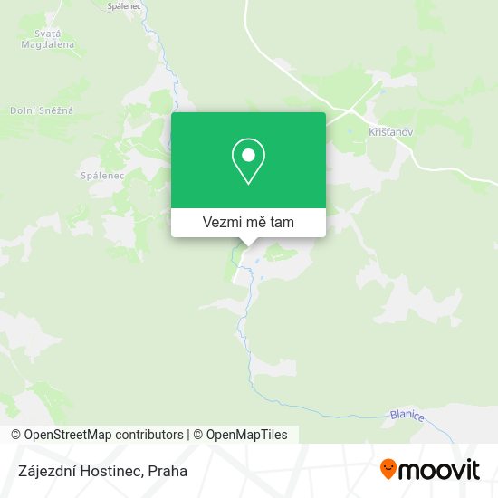 Zájezdní Hostinec mapa