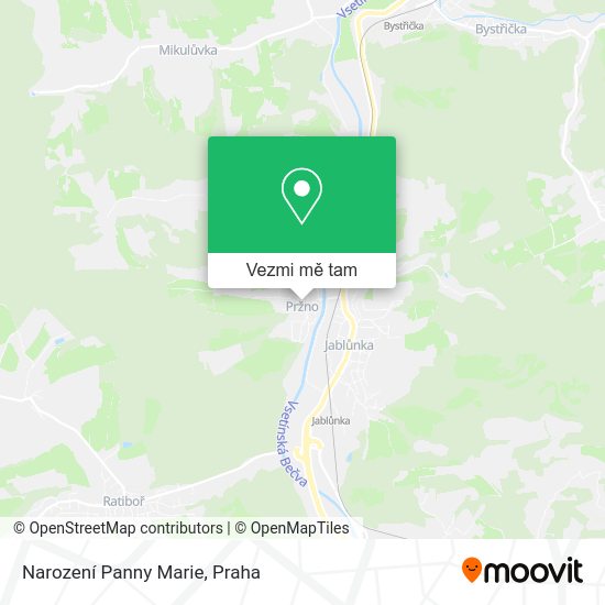 Narození Panny Marie mapa