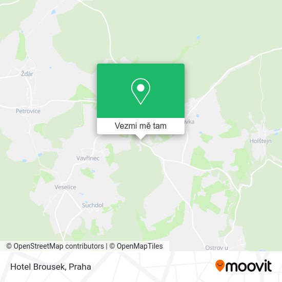 Hotel Brousek mapa