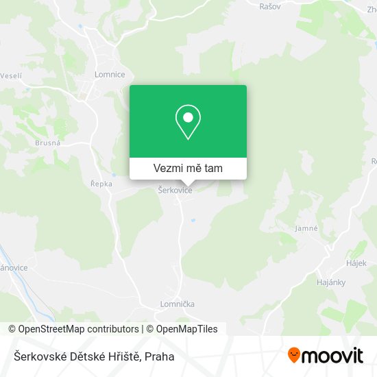 Šerkovské Dětské Hřiště mapa