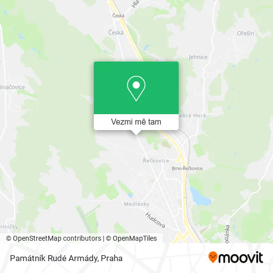 Památník Rudé Armády mapa