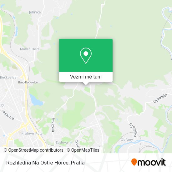 Rozhledna Na Ostré Horce mapa